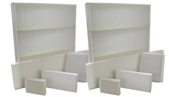 Corrugated fibre filter